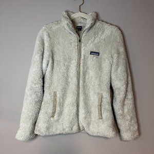 Patagonia Los Gatos Light Tan Beige Fleece Zip Up Jacket